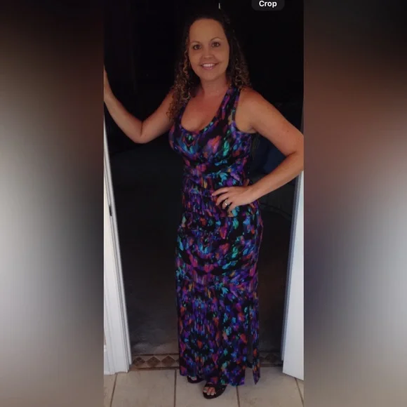 Nicole Miller Multicolor Sleeveless Maxi Dress size med - Picture 8 of 8